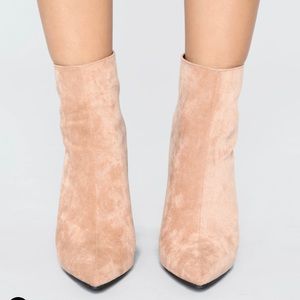 Tan Suede booties
